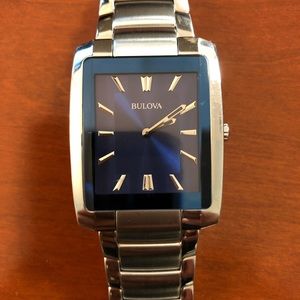 Bulova Men’s 96A169 Quartz Silver and Blue watch